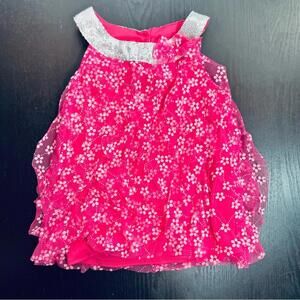 Pink Young Hearts Top with Silver Accents